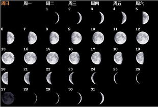 月相变化图月相变化图初一到三十