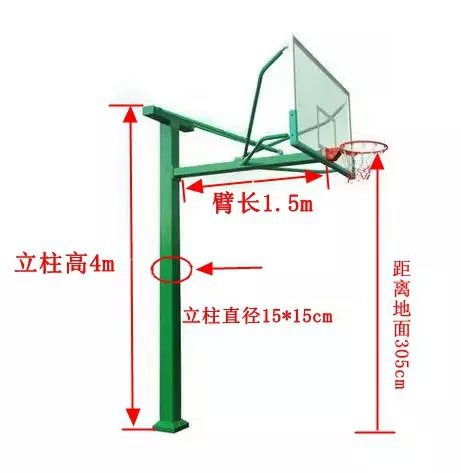 标准篮球框的尺寸是多少的?
