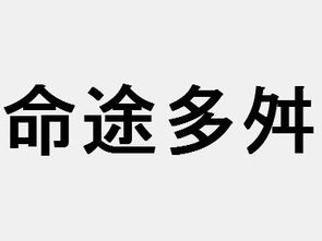 命途多舛下一句命途多舛的意思