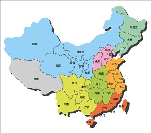 中国城市分布地图高清图片