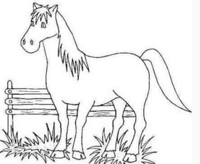 一匹马就画好了 s 简单小马的画法步骤 怎么画下马图片 今天我们给