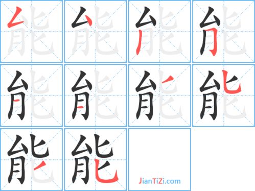 能字笔顺能字笔顺笔画