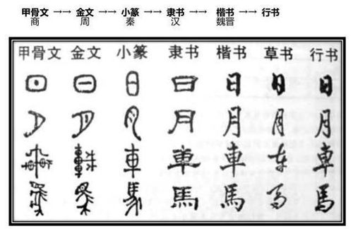 中国汉字演变过程图片演示?