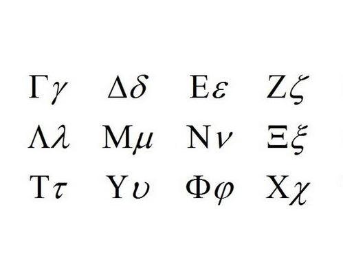 柯西希腊字母图片