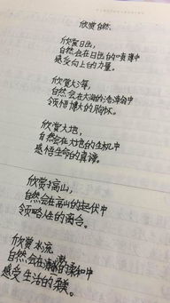 現代小詩現代詩摘抄四年級下冊