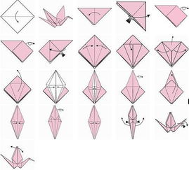 千纸鹤的折法图解简单图片