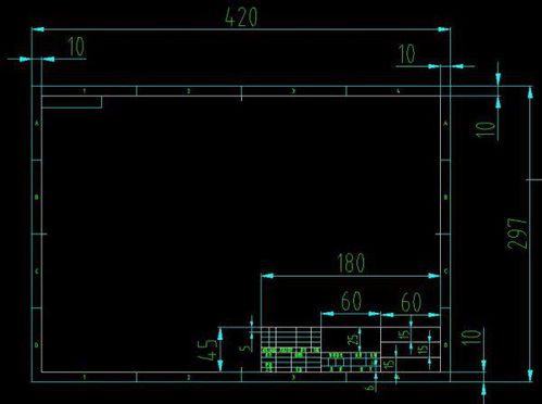 a3图纸尺寸a3图纸尺寸边框标题栏