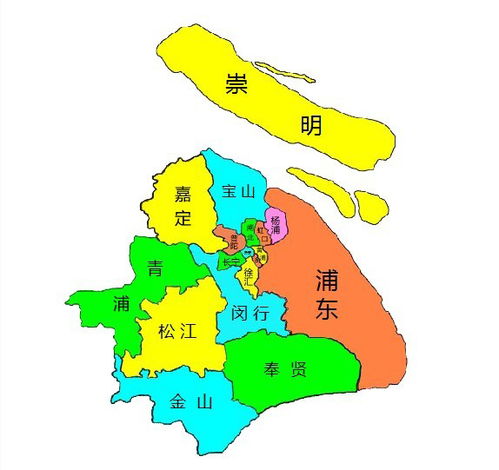上海地图区域划分图解图片
