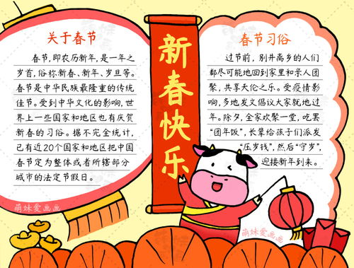 春节大团圆手抄报文字图片