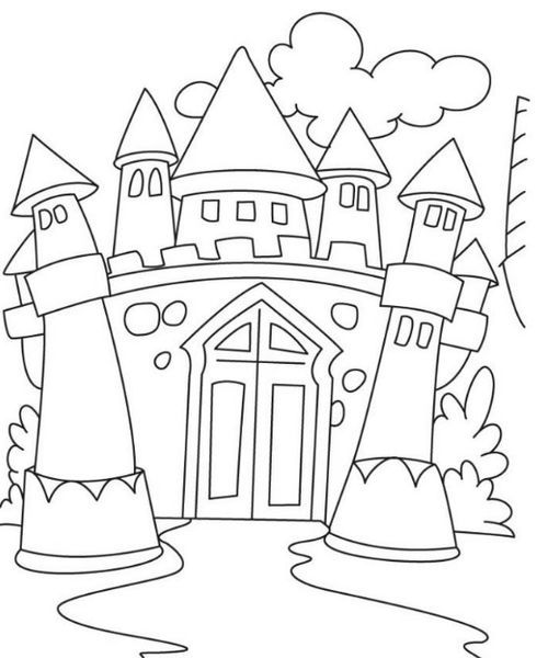 房子简笔画城堡画画图片