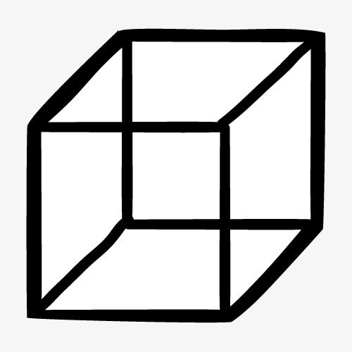 立方体图形简笔画图片