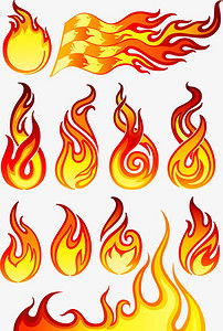 3,然后画一些升腾的小火焰,在火焰底部画几根木柴