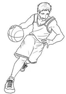 正在打篮球的人简笔画图片