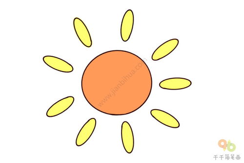 我想画一个太阳送给图片