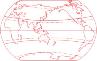 四大洋地圖:二,,七大洲介紹:1,亞洲:面積4400萬平方千米,約佔世界陸地