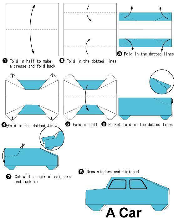 叠汽车简单方法图片