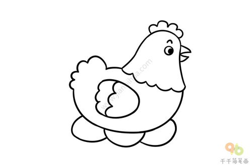 母鸡的简笔画(母鸡的简笔画 简单漂亮)