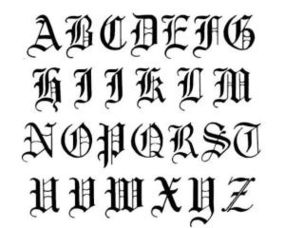 26个字母罗马字体复制图片