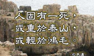 重于泰山轻于鸿毛重于泰山轻于鸿毛什么意思