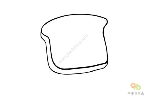 一片面包简笔画图片