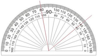 用量角器画出95度的角图片
