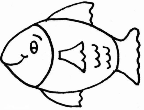 鱼简笔画可爱 简单图片