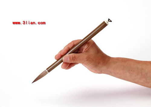 便携式软笔的握笔姿势图片