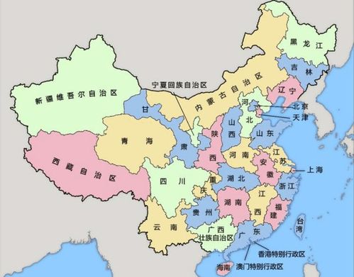 中国23个省份图片
