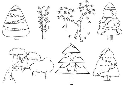 松树怎么画简单又漂亮,松树怎么画 简笔画