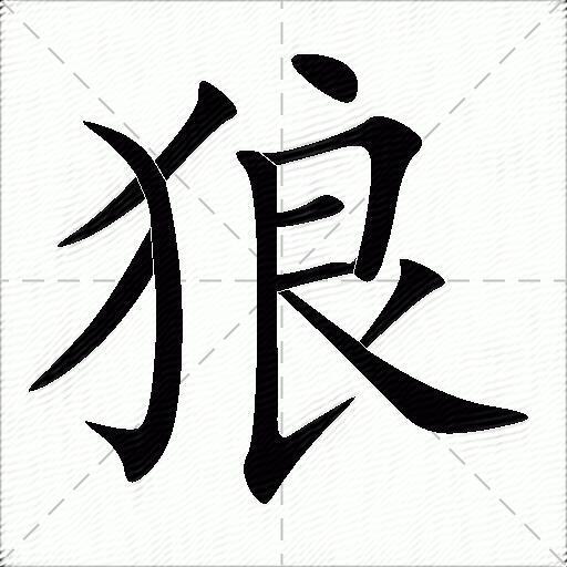 狼字怎么写图片