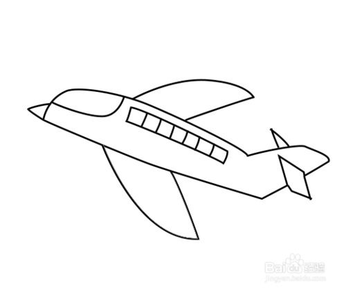 如何画飞机简笔画