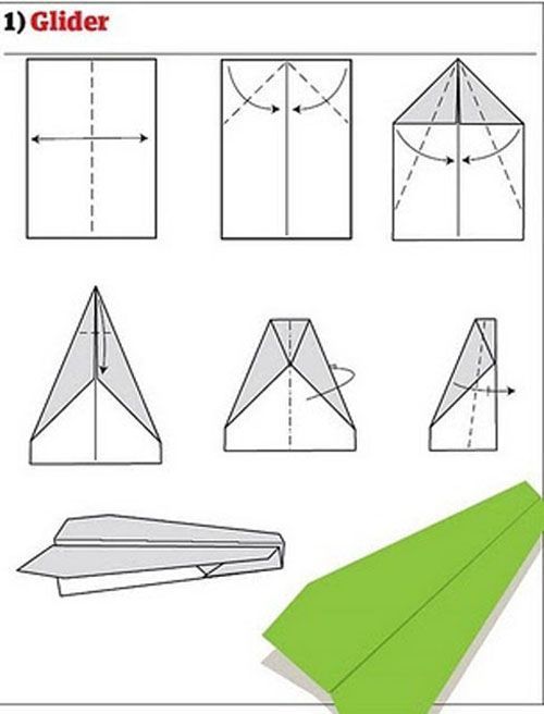 世界四大纸飞机折法图片
