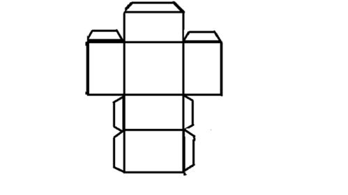 正方体方体盒子展开图图片