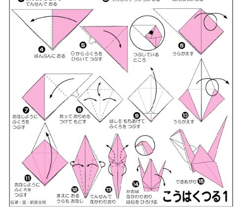 千纸鹤的折法正确图片