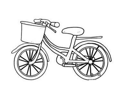 儿童画自行车简单画法