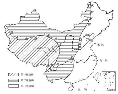 三大阶梯分界线图,三大阶梯的主要地形区名称