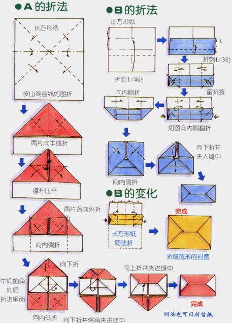 老式信封的折法图片