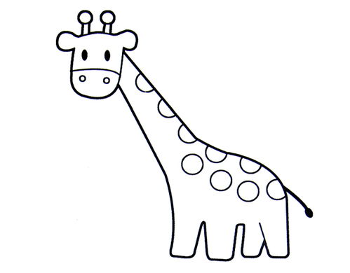 简笔画长颈鹿的画法