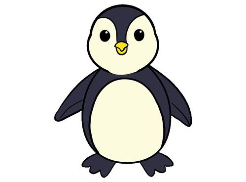 企鹅简笔画 画法图片