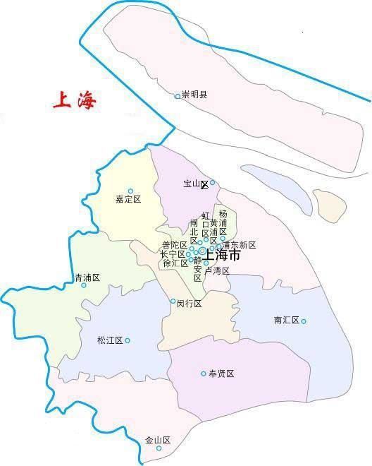 上海地图区域划分2019图片