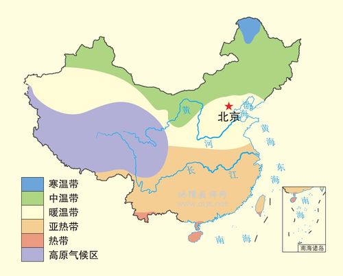 中国温度带分布地图图片
