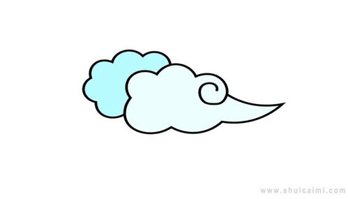 云的简易画法图片