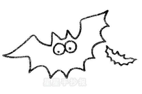 怎么画万圣节蝙蝠简笔画?