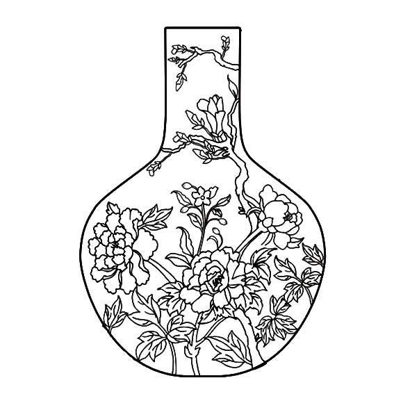 青花瓷怎么画 青花瓷花瓶简笔画