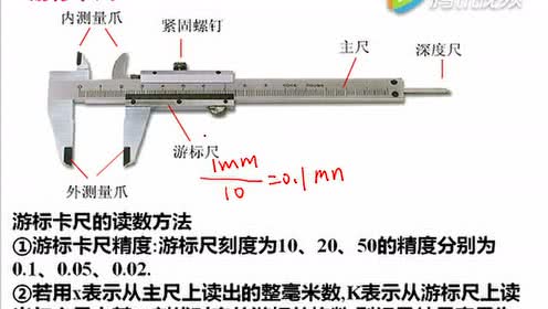 游标卡尺的读数方法