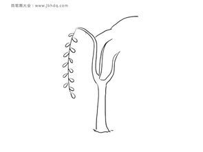簡單又好看的柳樹畫法