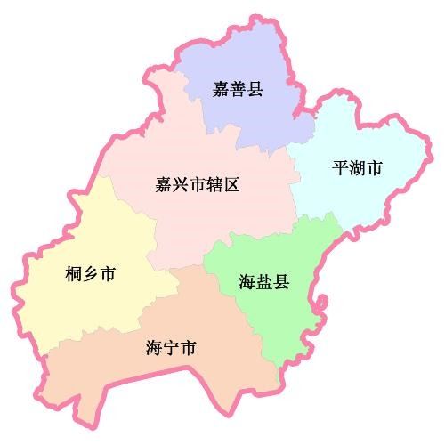 嘉兴五县两区地图图片