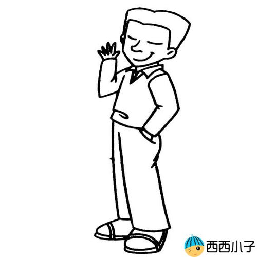 人怎么画简笔画 男孩帅气