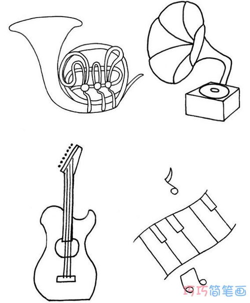 钢琴的简笔画简单图片