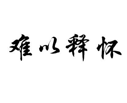 难以释怀:本意就是很不容易从心里释放出来,意思是心里的结难得打开了